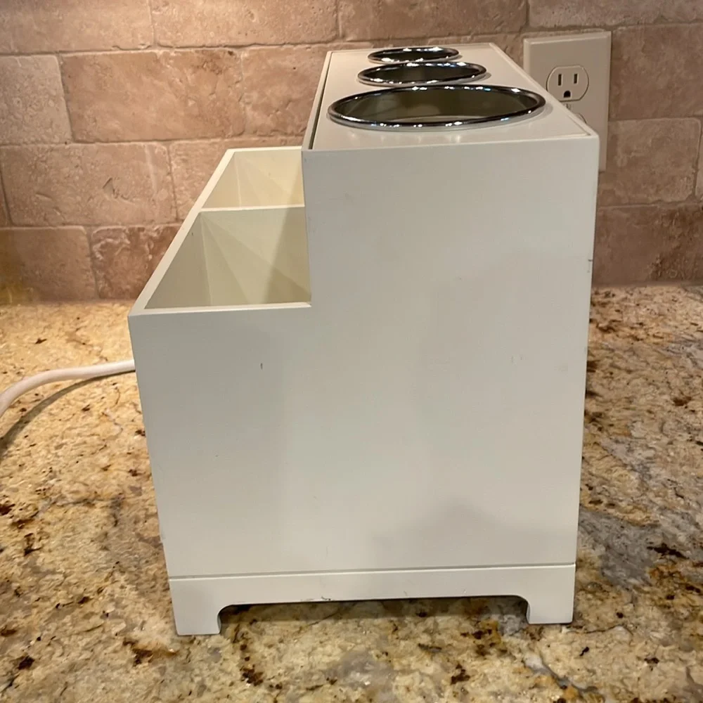 Pottery Barn Beauty Station Organizer with Build-in Electric Extension.